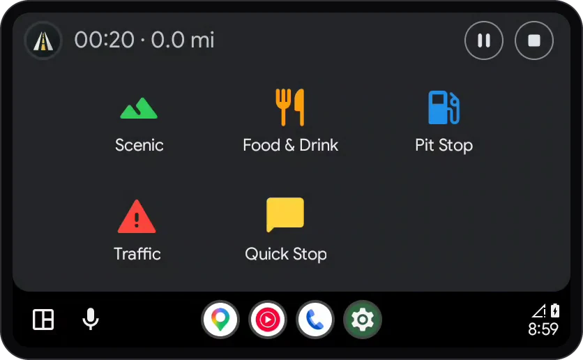 Milepost on Android Auto